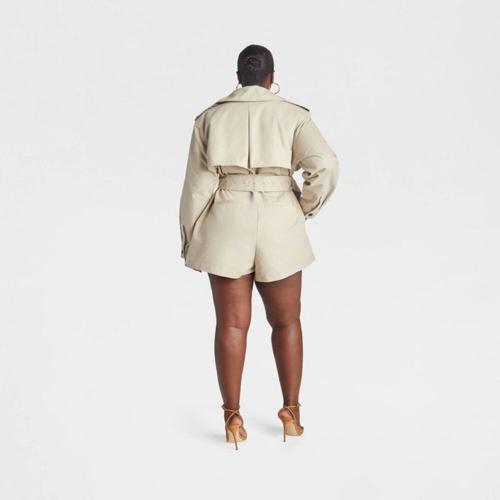 KBB by KAHLANA Women's 'The Trench Romper' - Khaki XXL - Picture 4 of 4